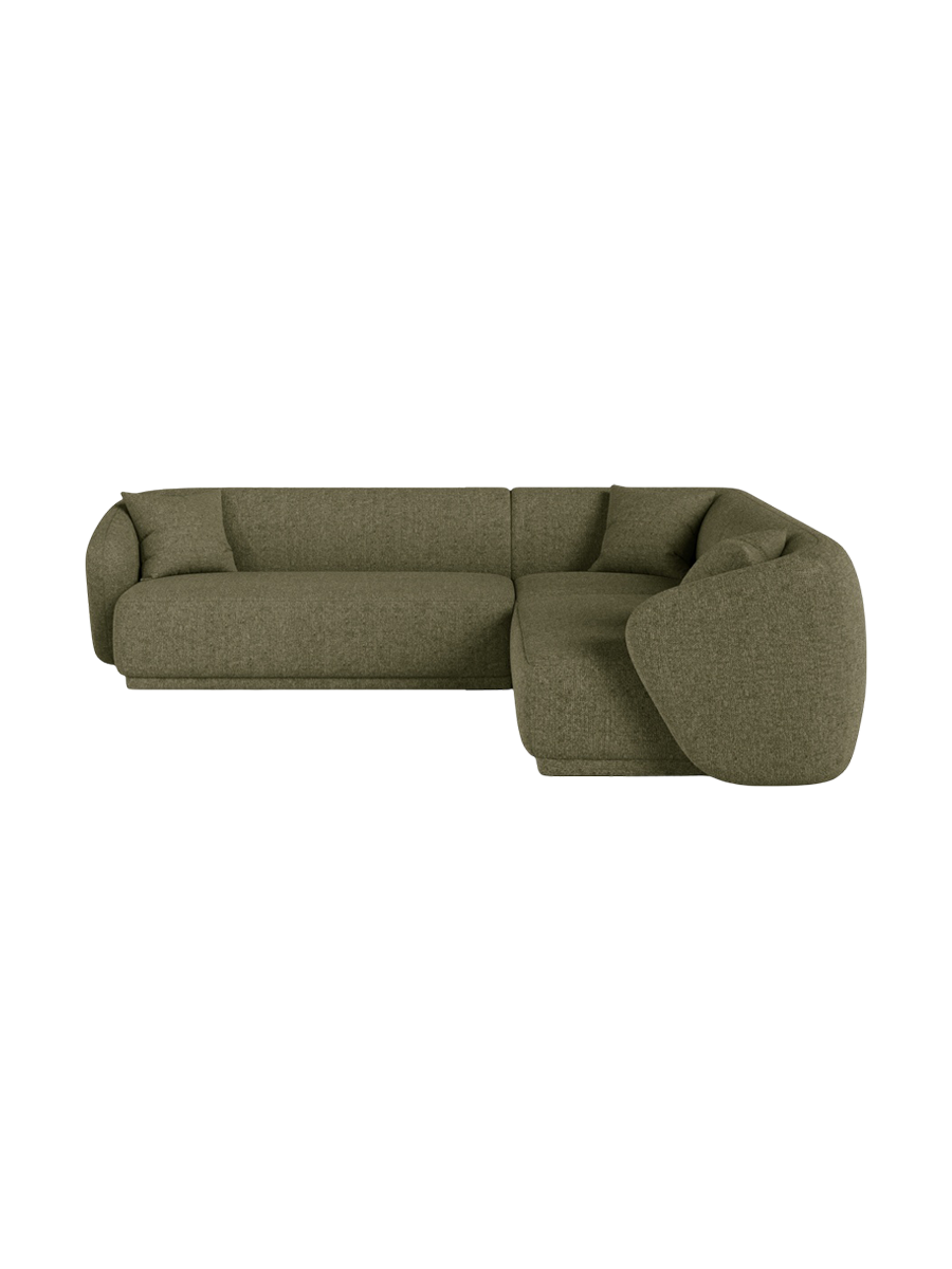 
Canapé d'angle design "Jane" 5 places - Chenille vert