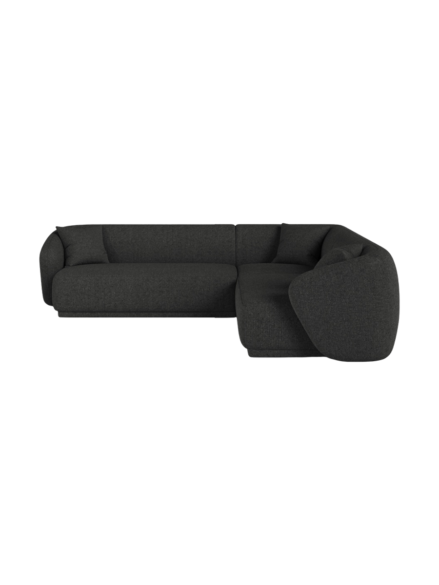 
Canapé d'angle design "Jane" 5 places - Chenille anthracite