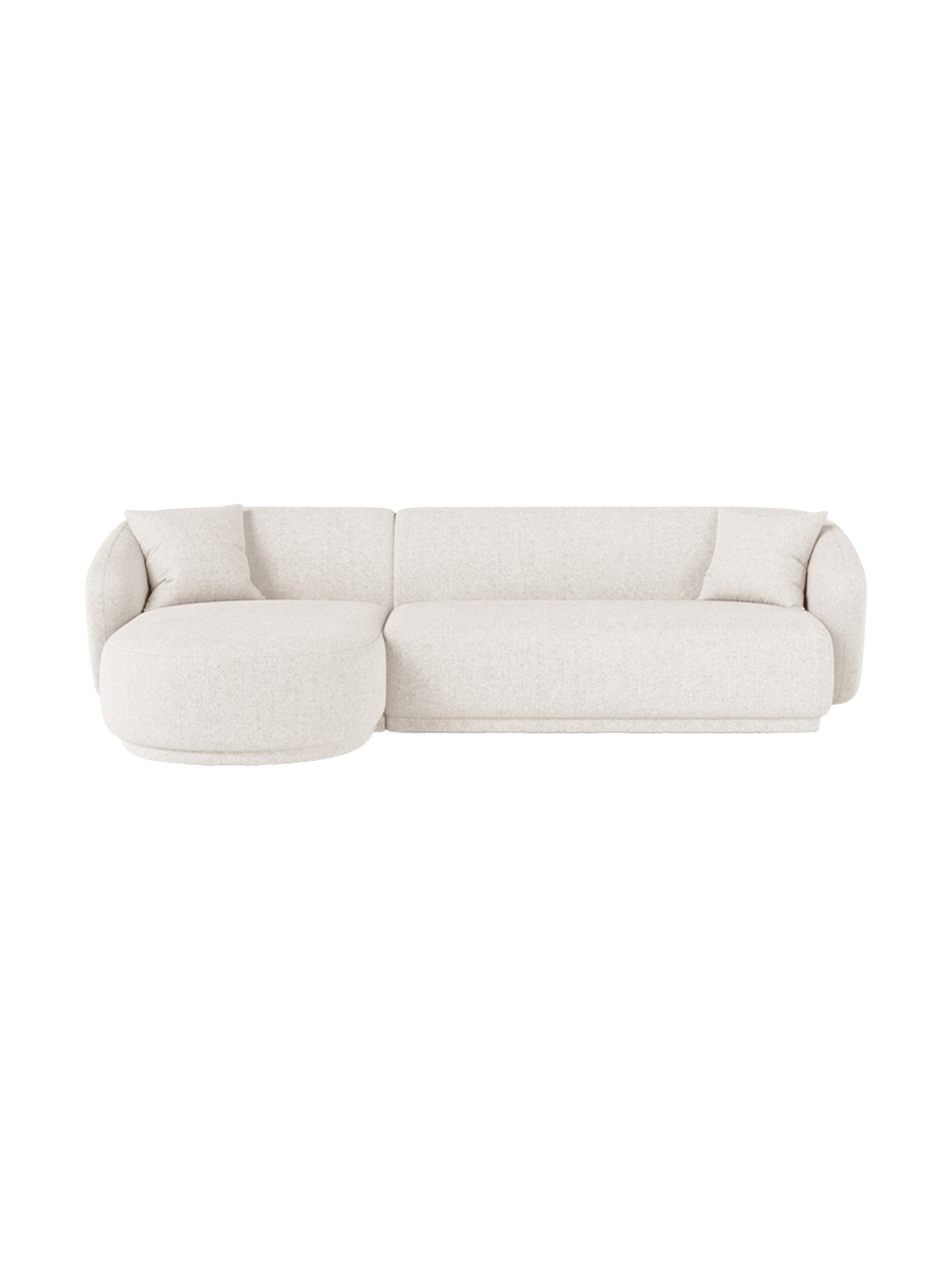 
Canapé d'angle design 4 places « Jane » - Chenille Beige Clair / Pièce d'angle gauche