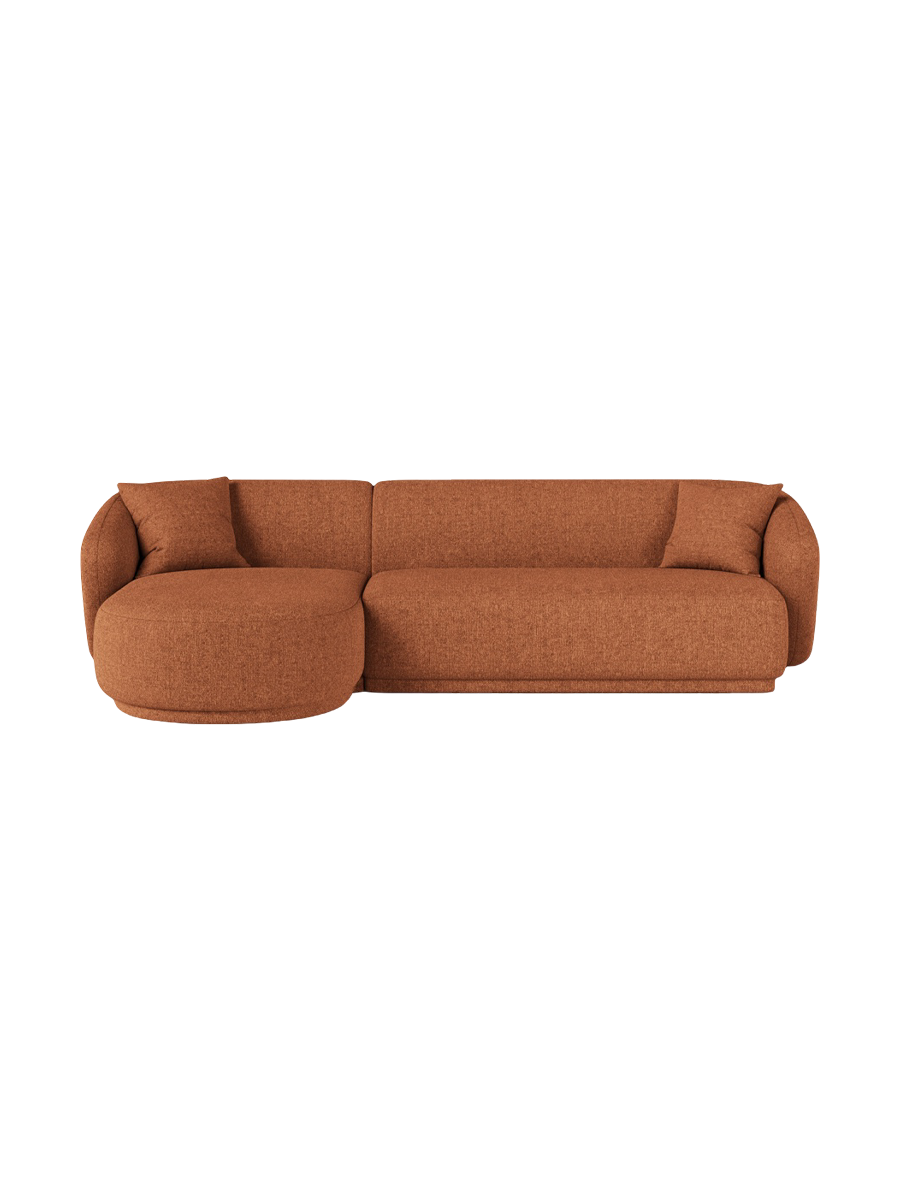 
Canapé d'angle design 4 places « Jane » - Chenille Brick / Pièce d'angle gauche