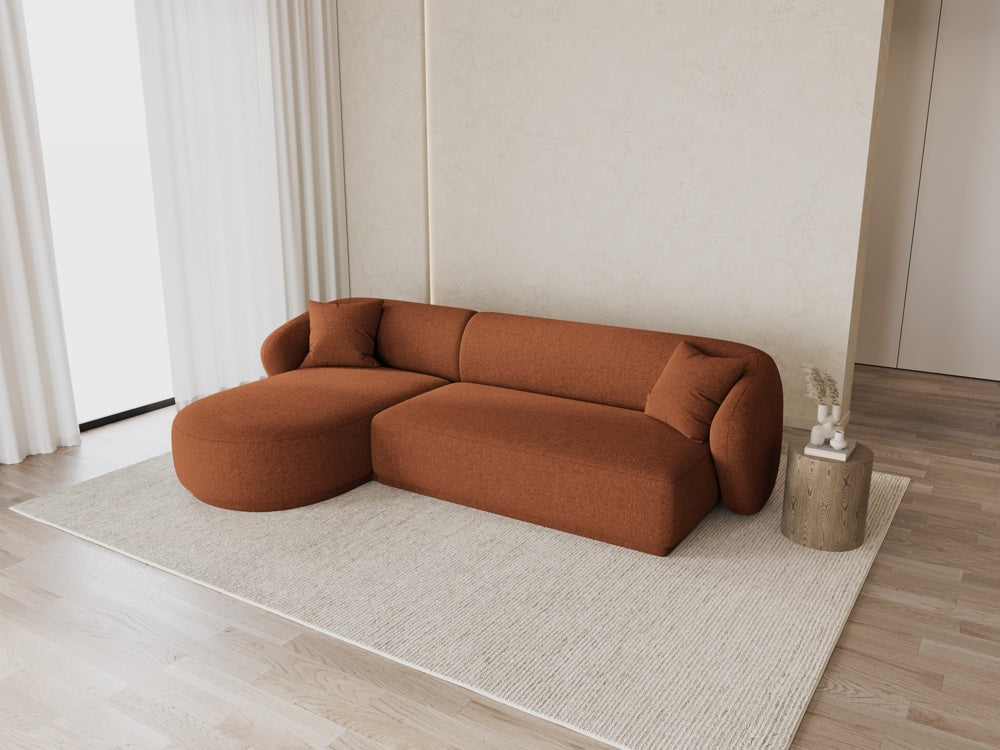 
Canapé d'angle design 4 places « Jane » - Chenille Brick / Pièce d'angle gauche