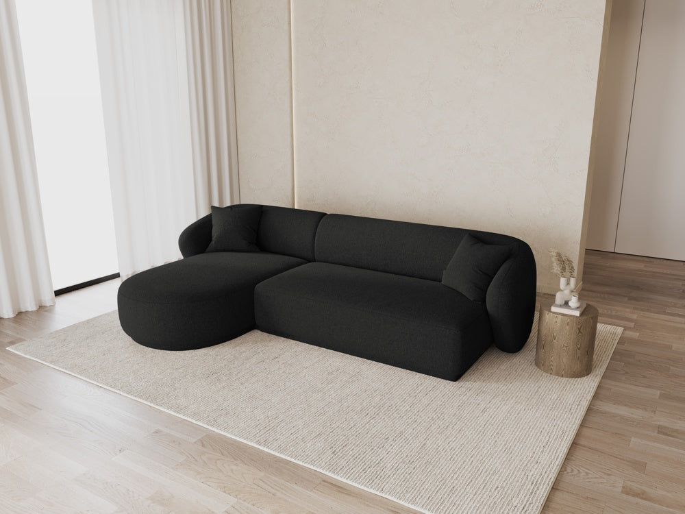 
Canapé d'angle design 4 places « Jane » - Chenille anthracite / Pièce d'angle gauche