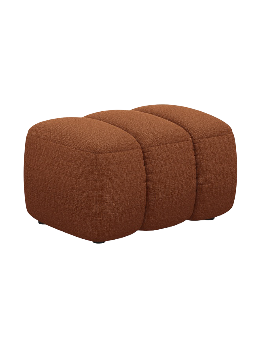 
Designer Ottoman "Kimi" - Upholstery Fabric Brick