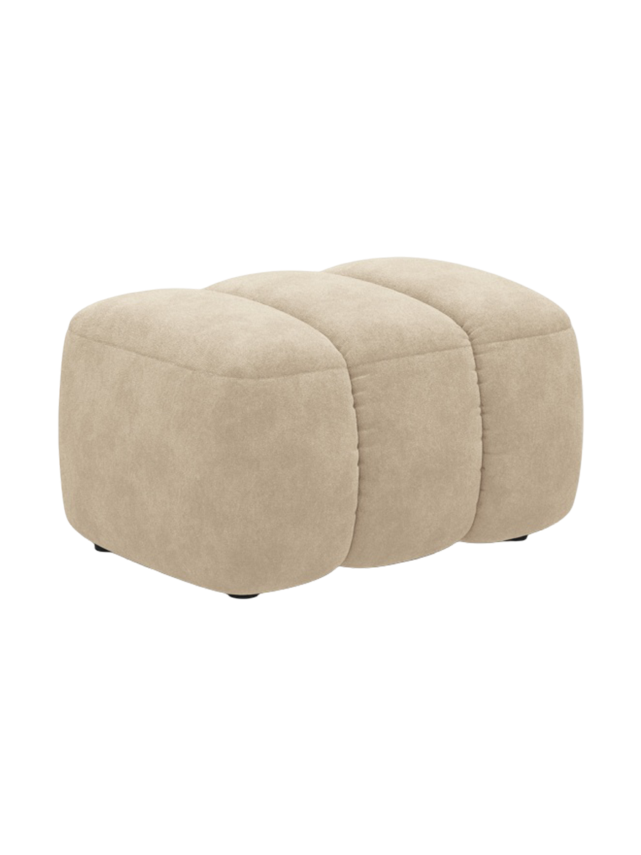 
Designer Ottoman "Kimi" - Velvet Light Beige