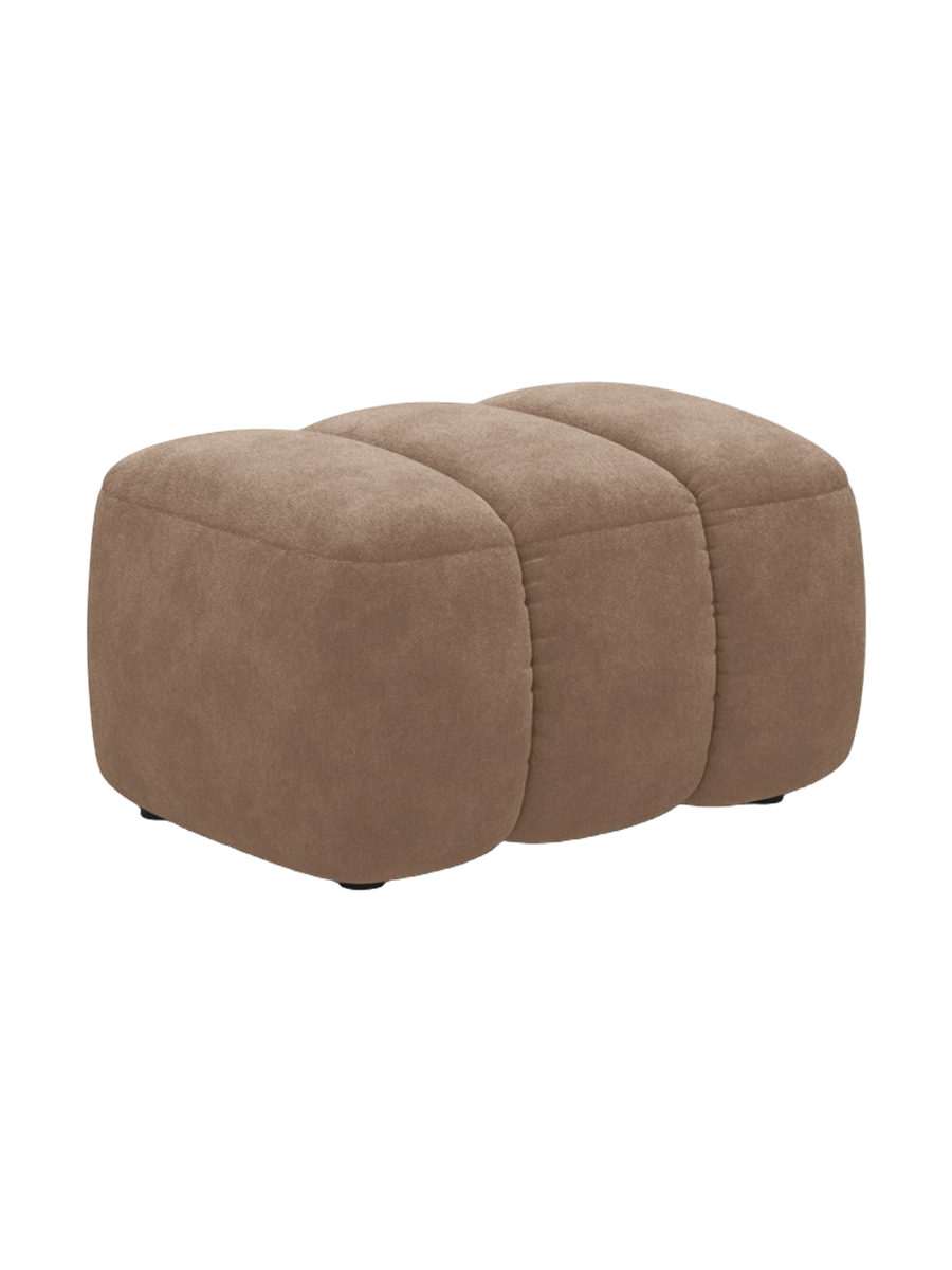 
Designer Ottoman "Kimi" - Velvet Dark Beige