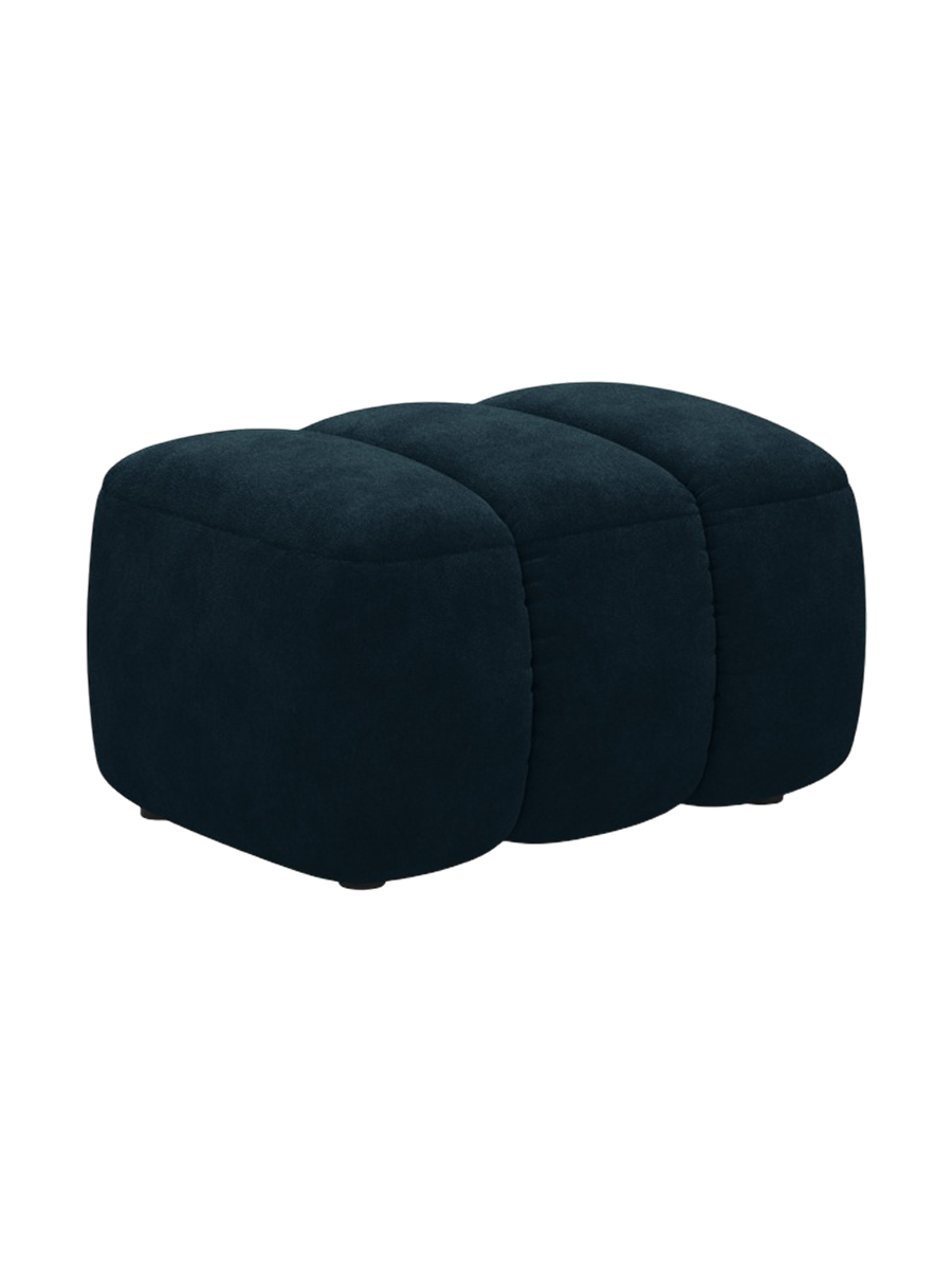 
Designer Ottoman "Kimi" - Dark Petrol Velvet