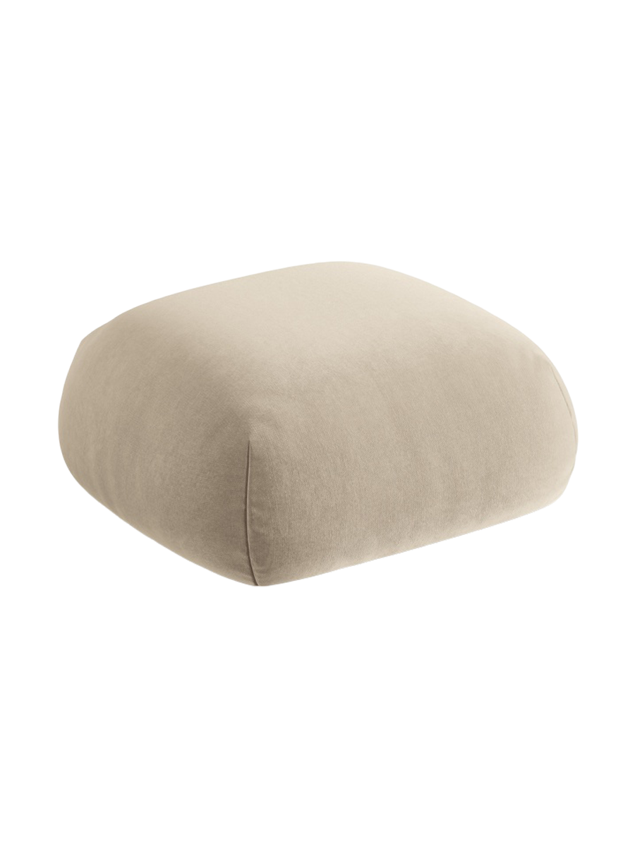 
Design Sitzpouf "Lony" - Samt Beige hell