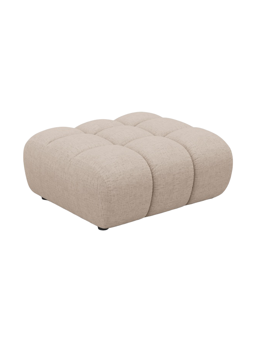 
"Arden" Design Ottoman - Structured fabric Cappuccino