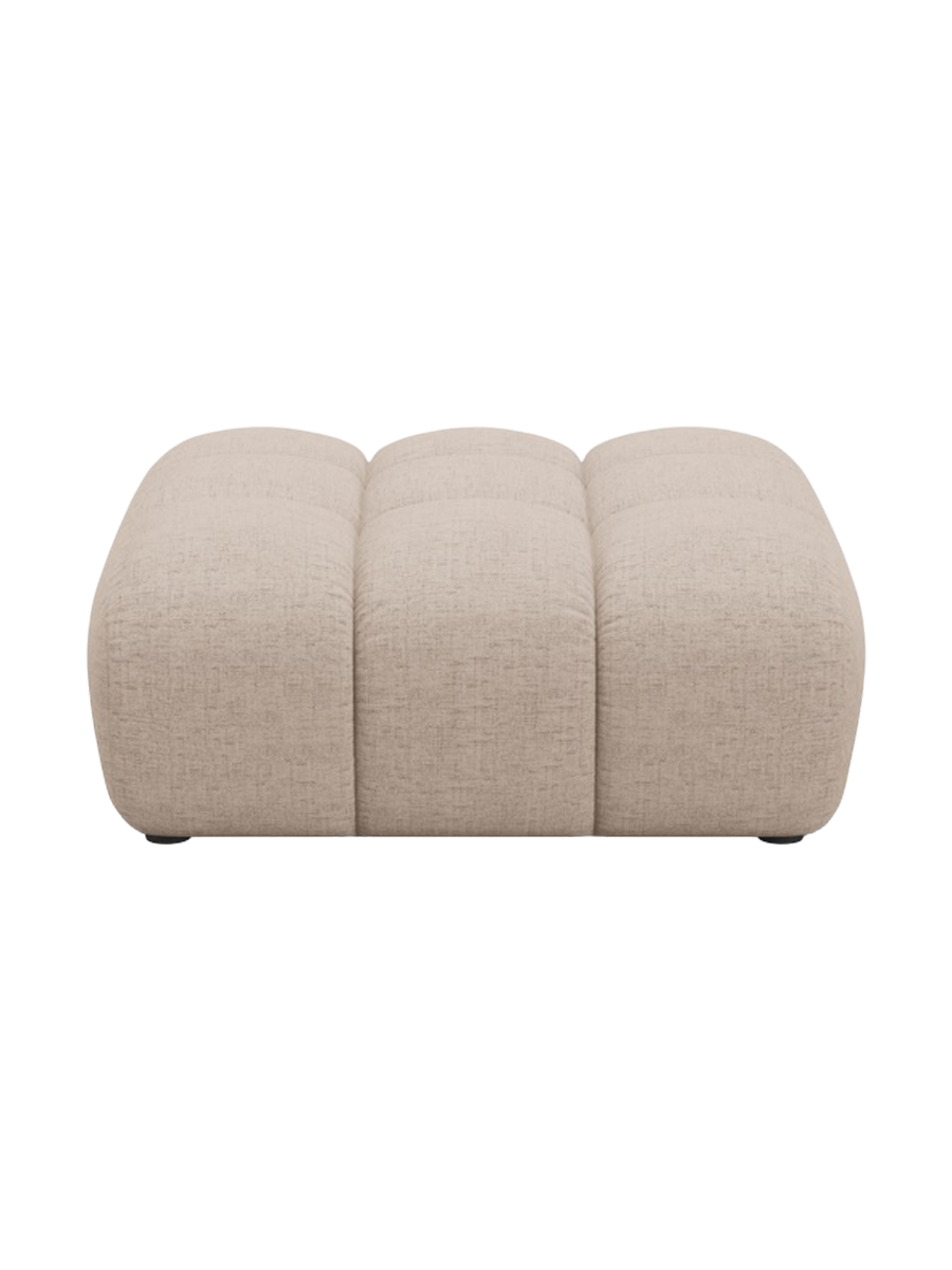 
"Arden" Design Ottoman - Structured fabric Cappuccino