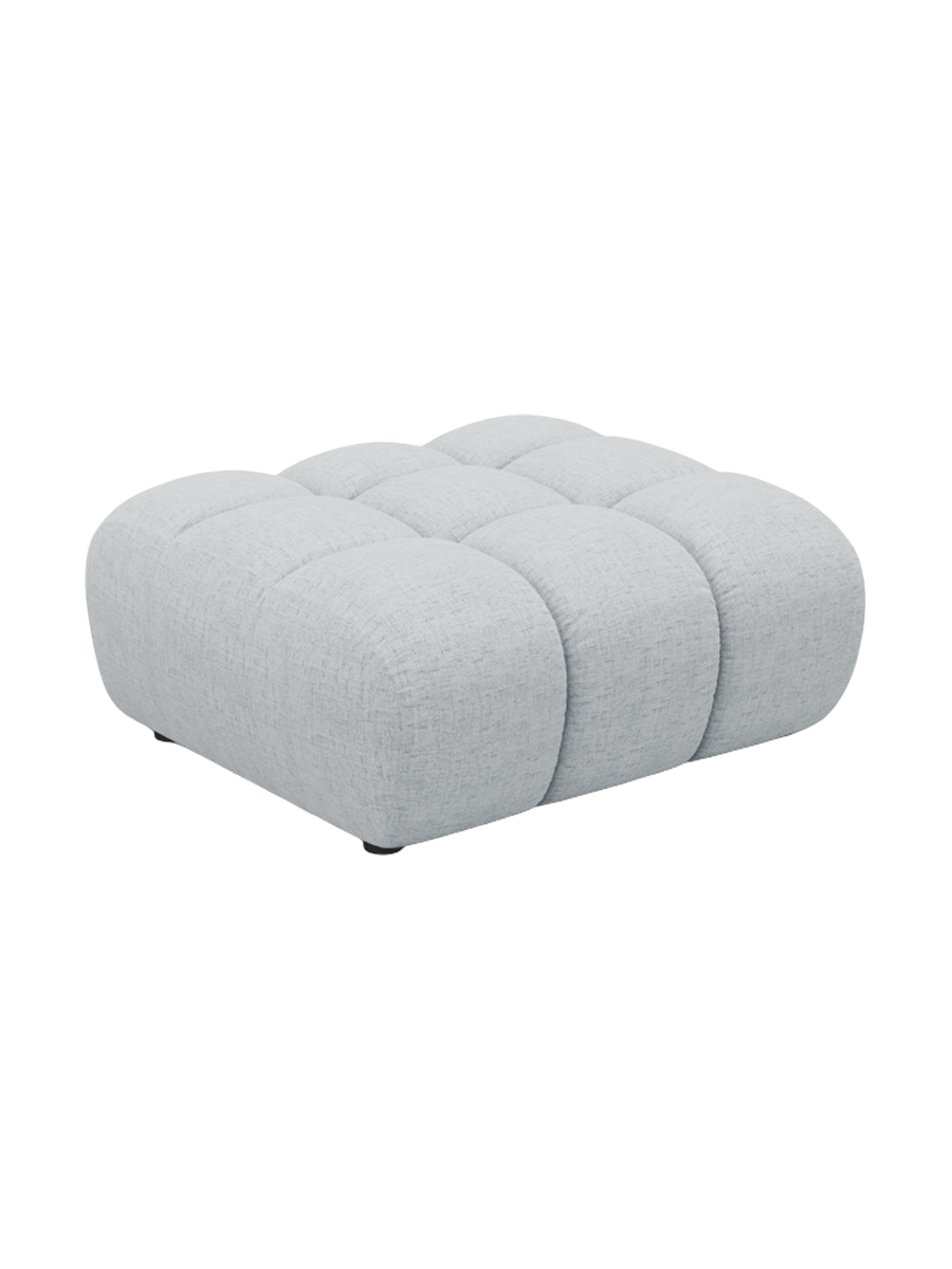
"Arden" Design Ottoman - Structural Fabric Light Grey