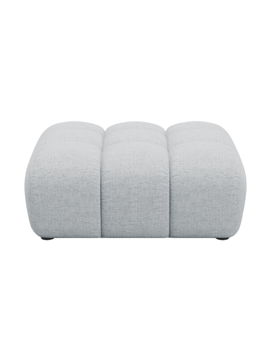 
"Arden" Design Ottoman - Structural Fabric Light Grey
