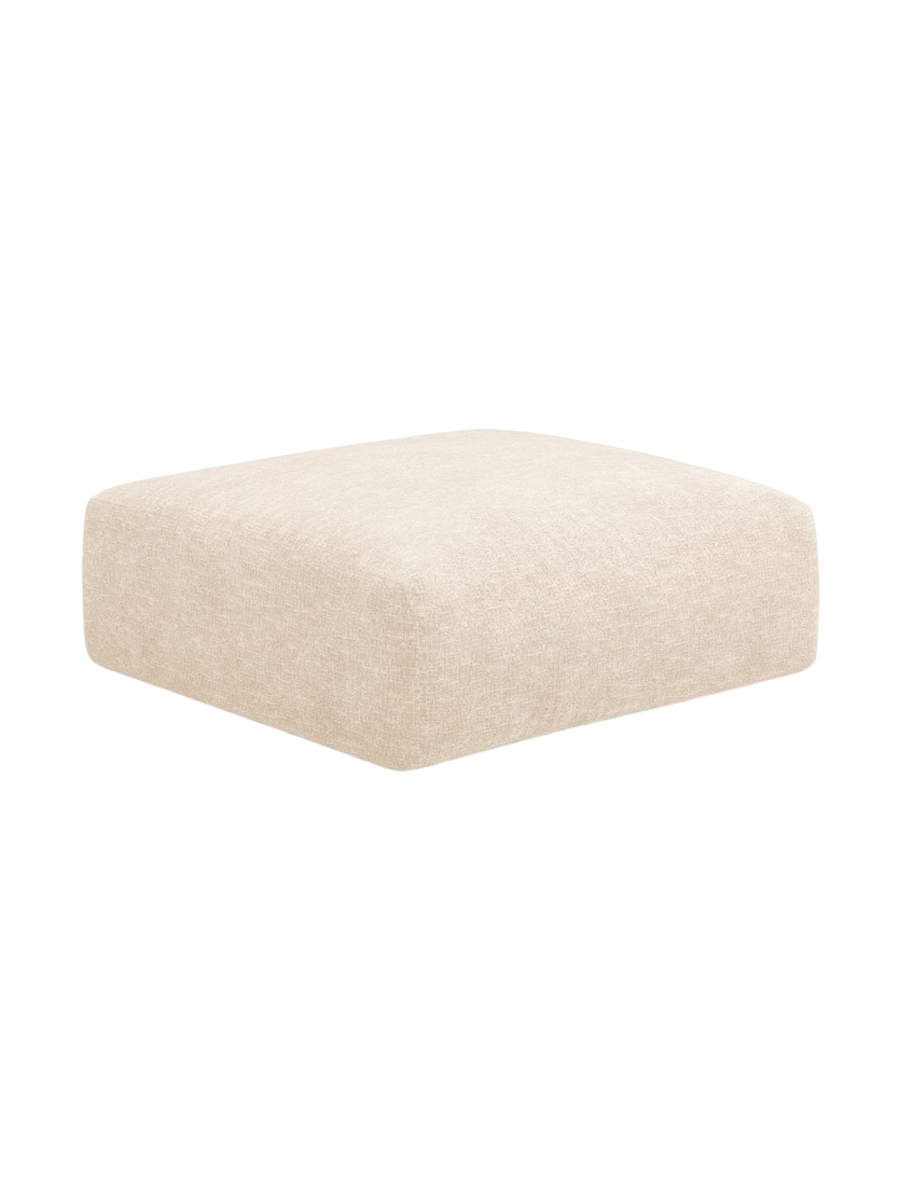 
Pouf design "Clau" - Chenille Beige Clair