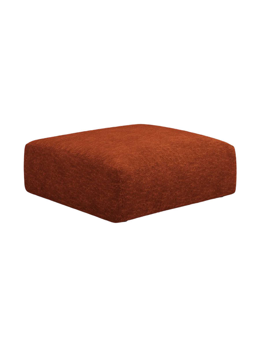 
Pouf design "Clau" - Chenille Terre cuite