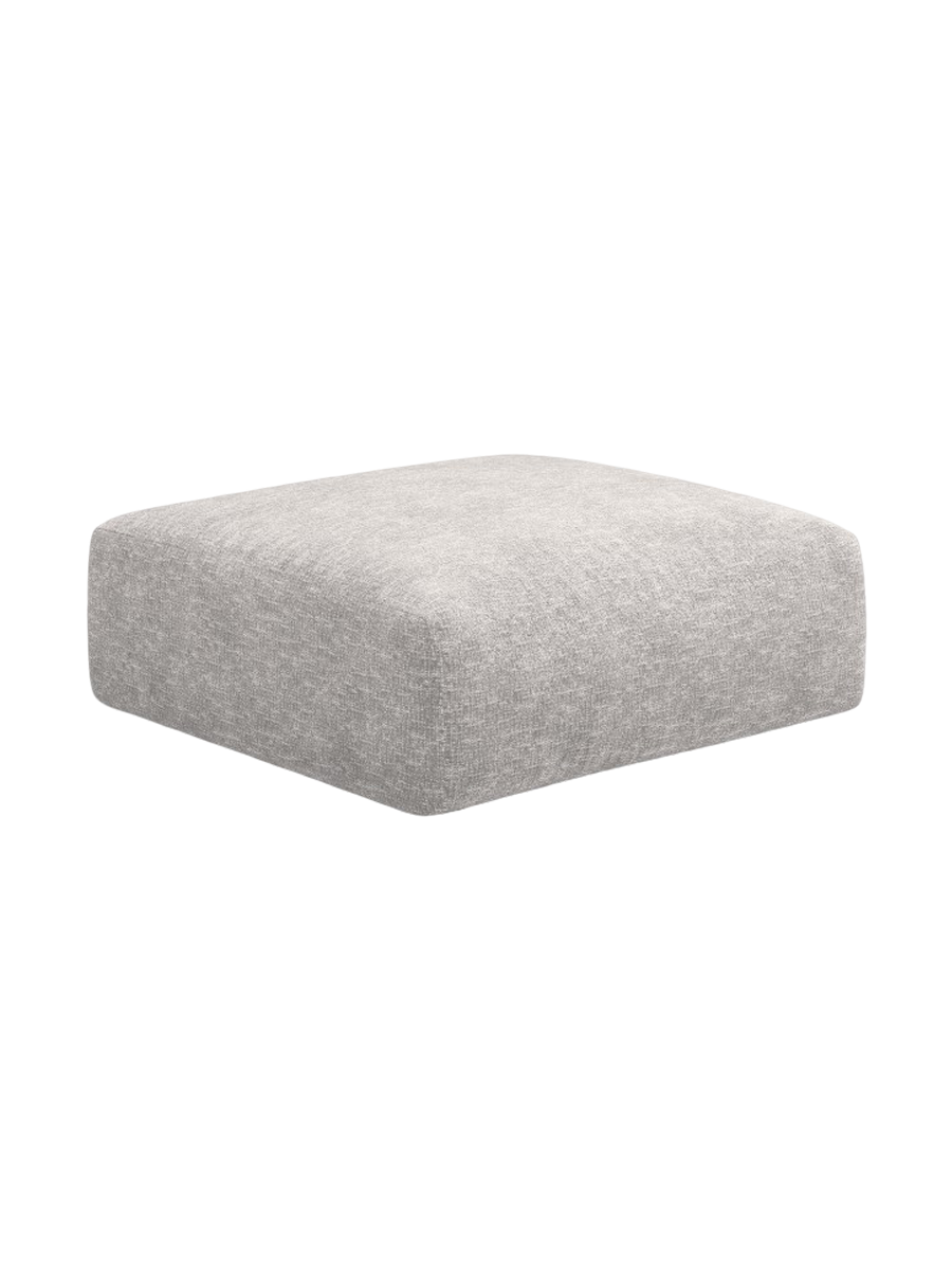 
Pouf design "Clau" - Chenille Gris clair