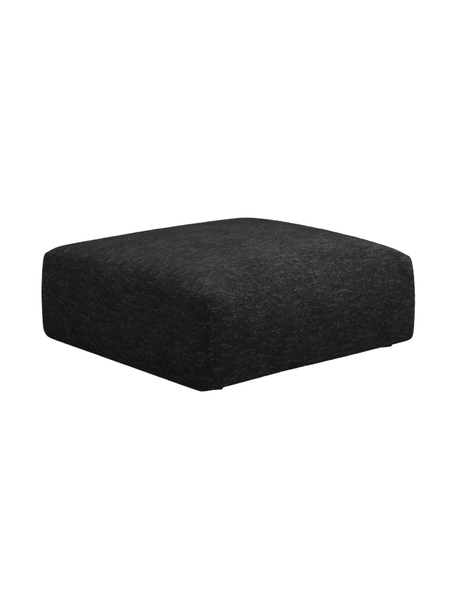 
Pouf design "Clau" - Chenille noire