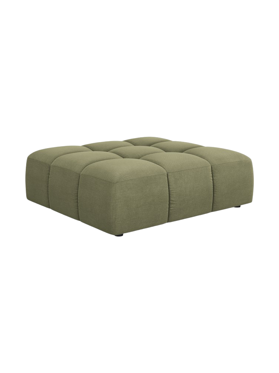 
Design Sitzpouf "Adams" - Chenille Olivgrün / 96 x 96 cm