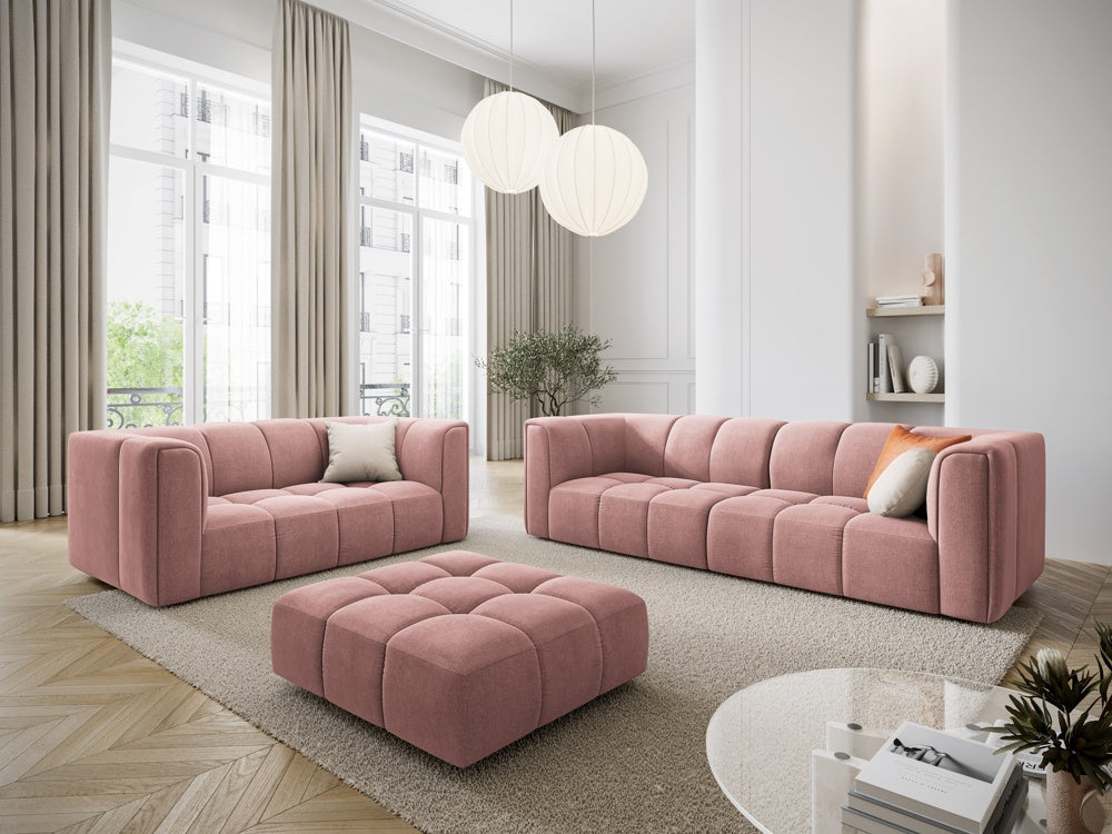
Design Sitzpouf "Adams" - Chenille Rosa / 96 x 96 cm