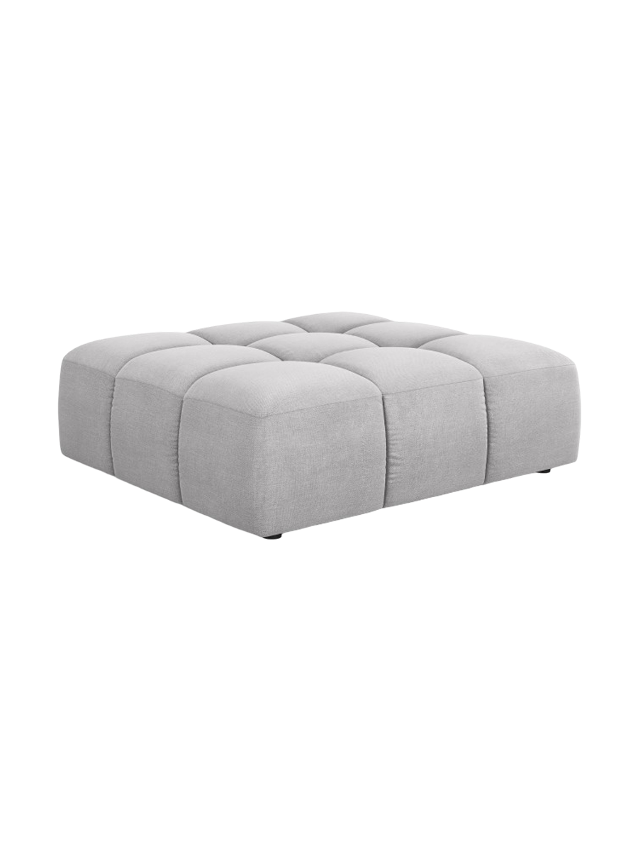 
Design Sitzpouf "Adams" - Chenille Hellgrau / 96 x 96 cm