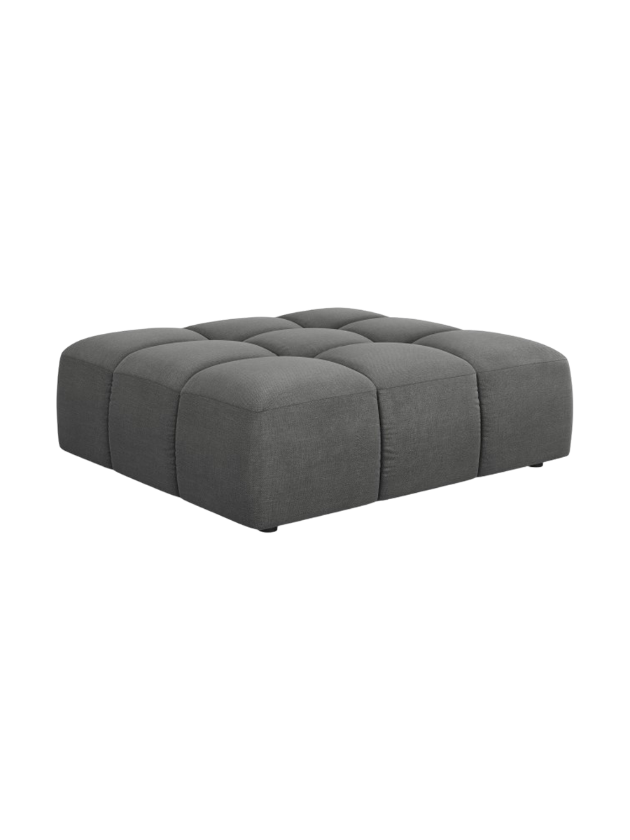 
Design Sitzpouf "Adams" - Chenille Dunkelgrau / 96 x 96 cm