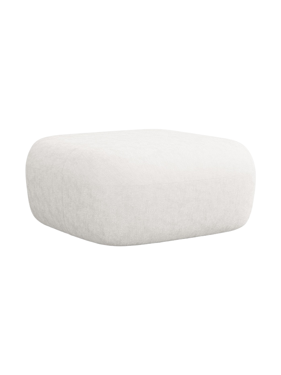 
Designer Ottoman "Estro" - Chenille Light Beige