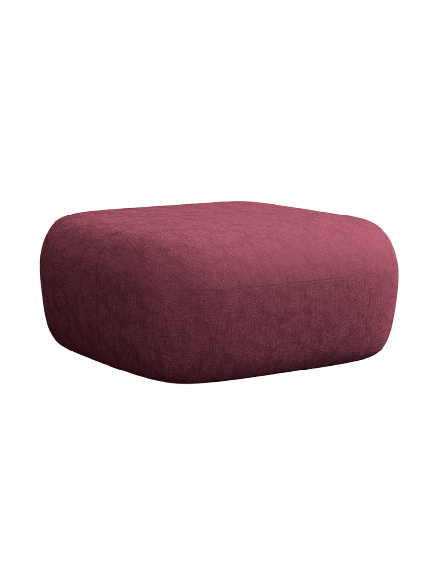 
Designer Ottoman "Estro" - Chenille Cherry