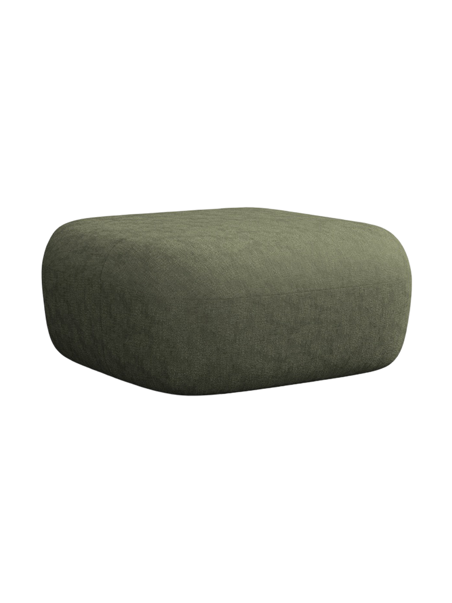 
Designer Ottoman "Estro" - Chenille Green