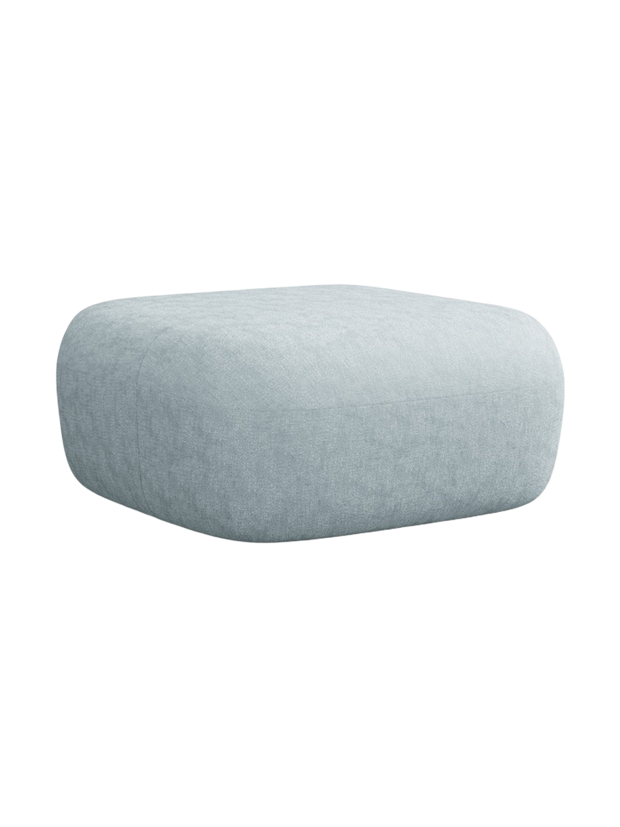 
Designer Ottoman "Estro" - Chenille Light Blue