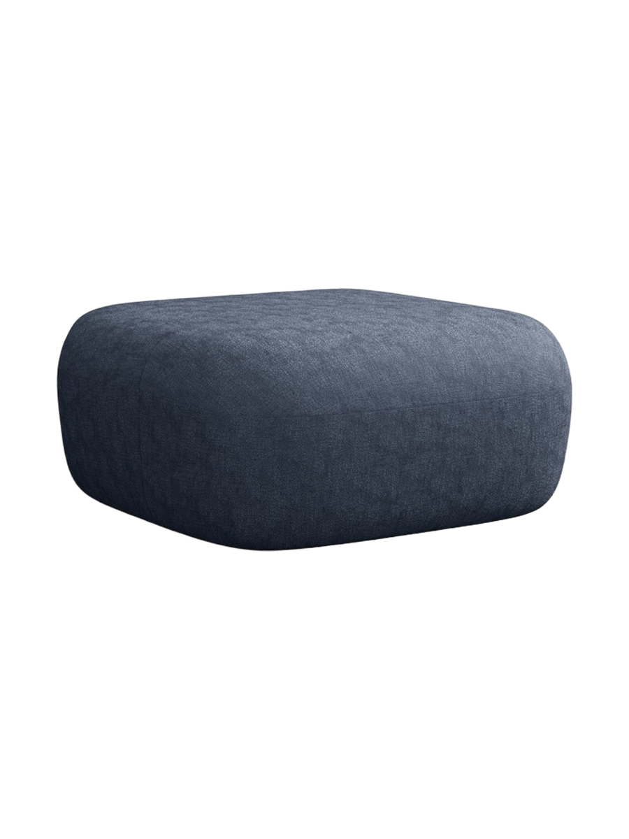 
Designer Ottoman "Estro" - Chenille Dark Blue