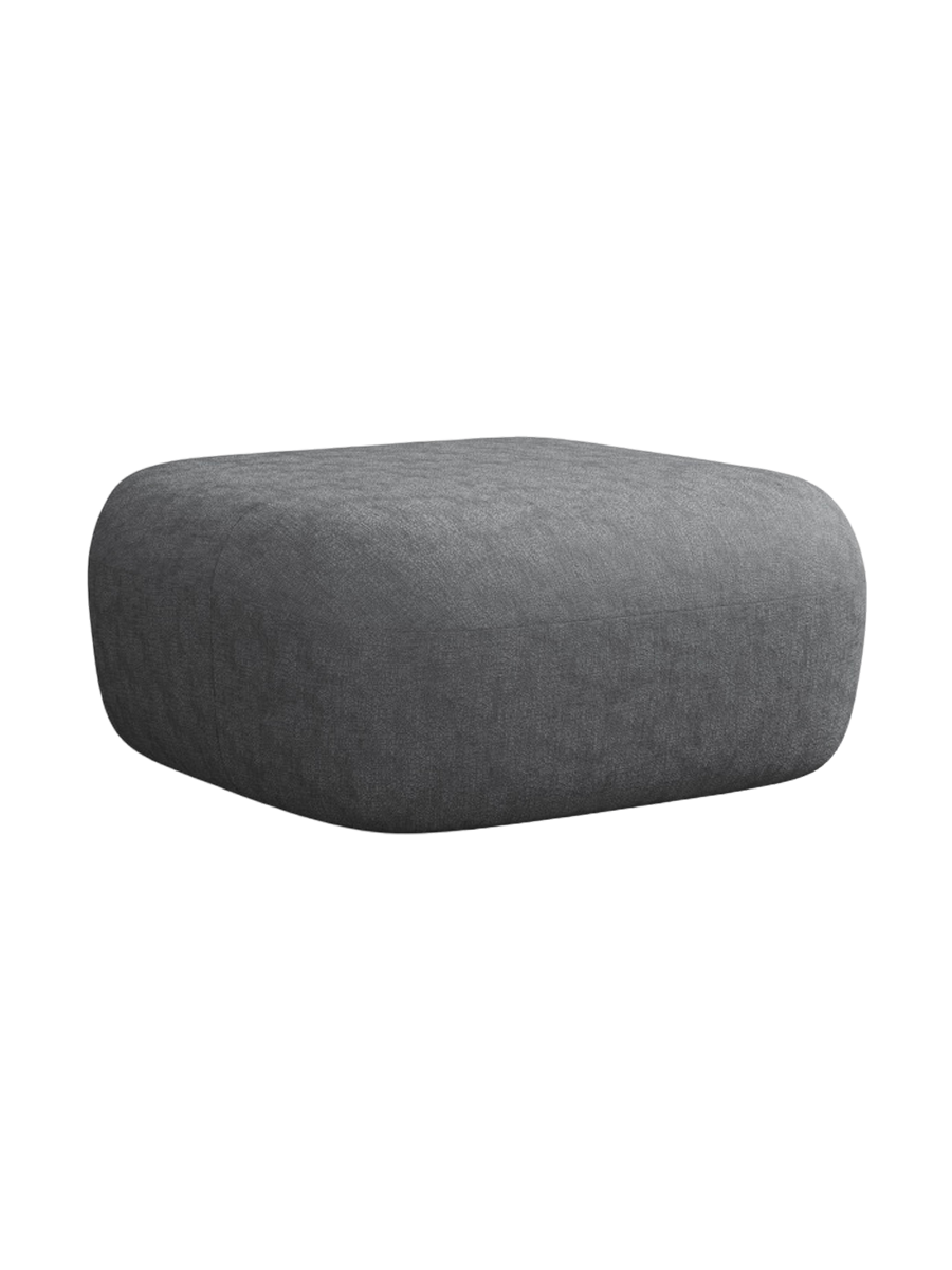 
Designer Ottoman "Estro" - Chenille Dark Grey