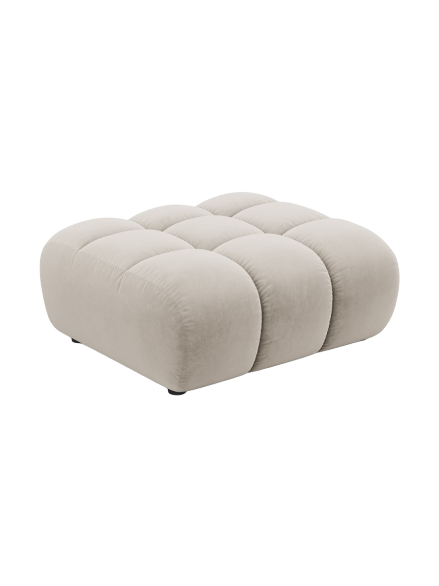
"Arden" Design Ottoman - Velvet Ecru