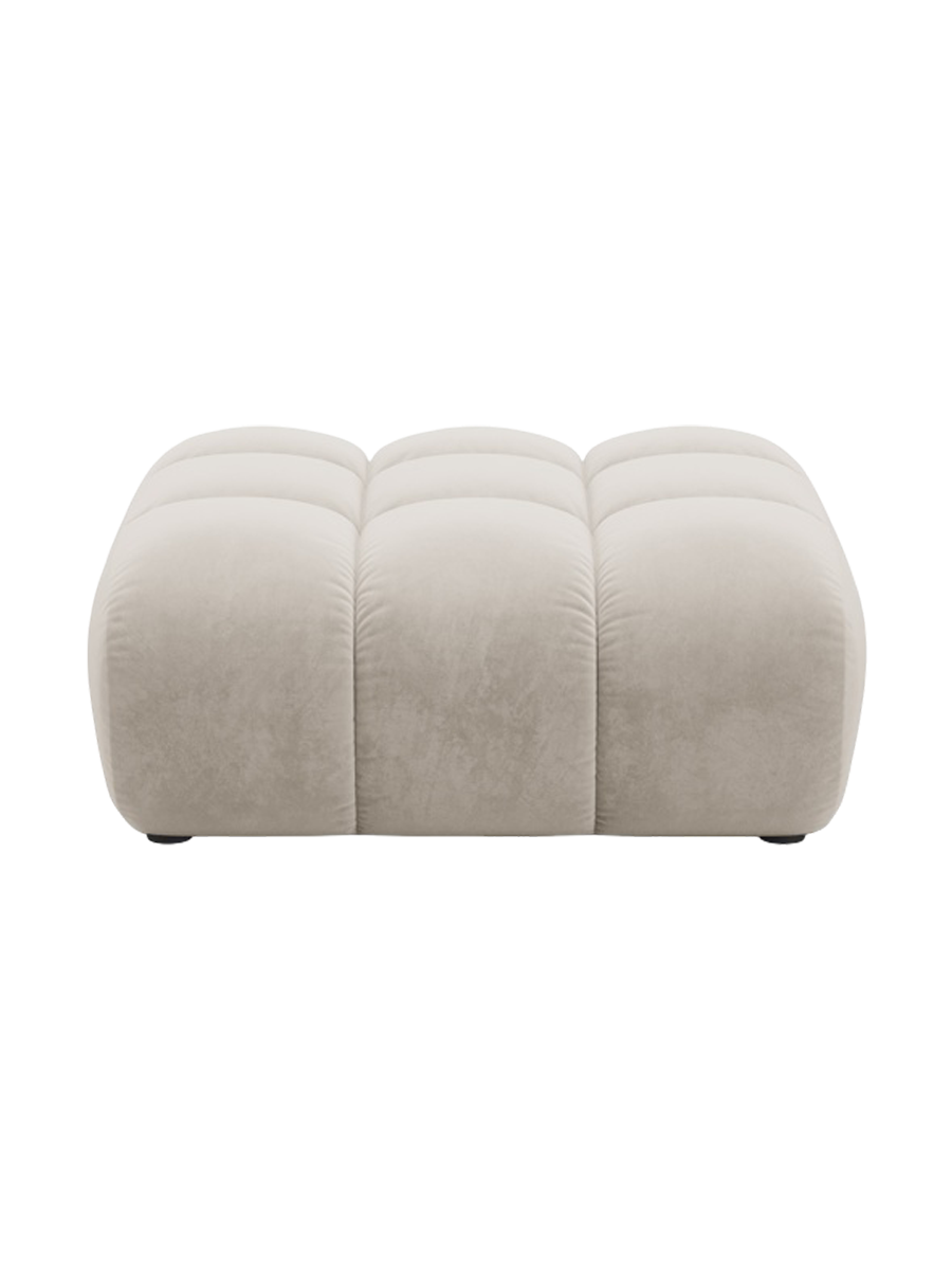 
"Arden" Design Ottoman - Velvet Ecru