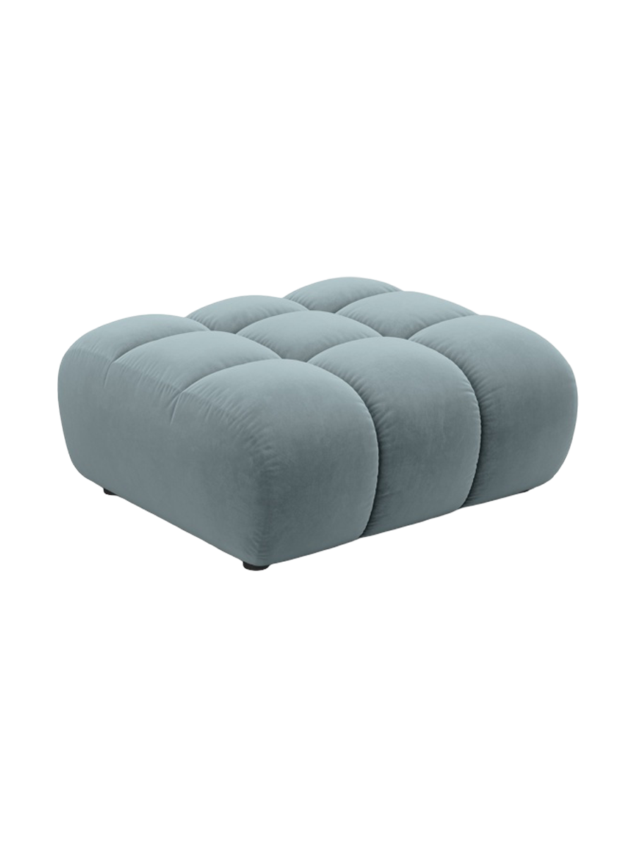 
"Arden" Design Ottoman - Velvet Light Blue