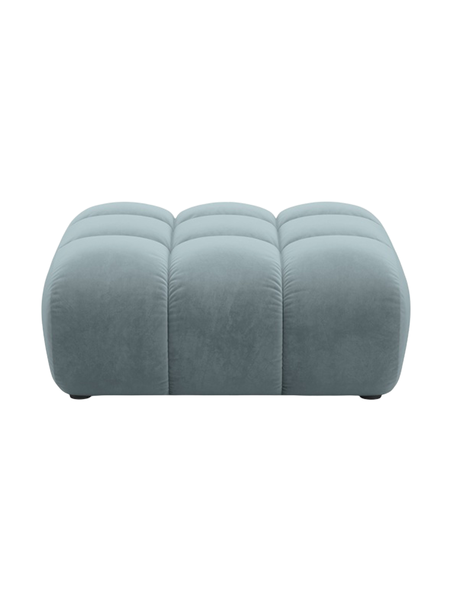 
"Arden" Design Ottoman - Velvet Light Blue