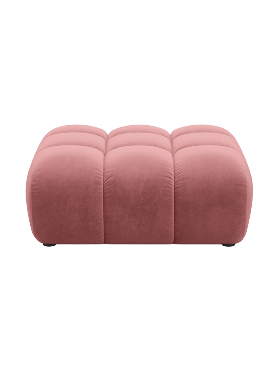 
"Arden" Design Ottoman - Velvet Flamingo Pink