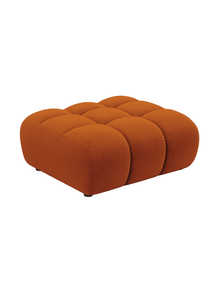 
"Arden" Design Ottoman - Velvet Terracotta