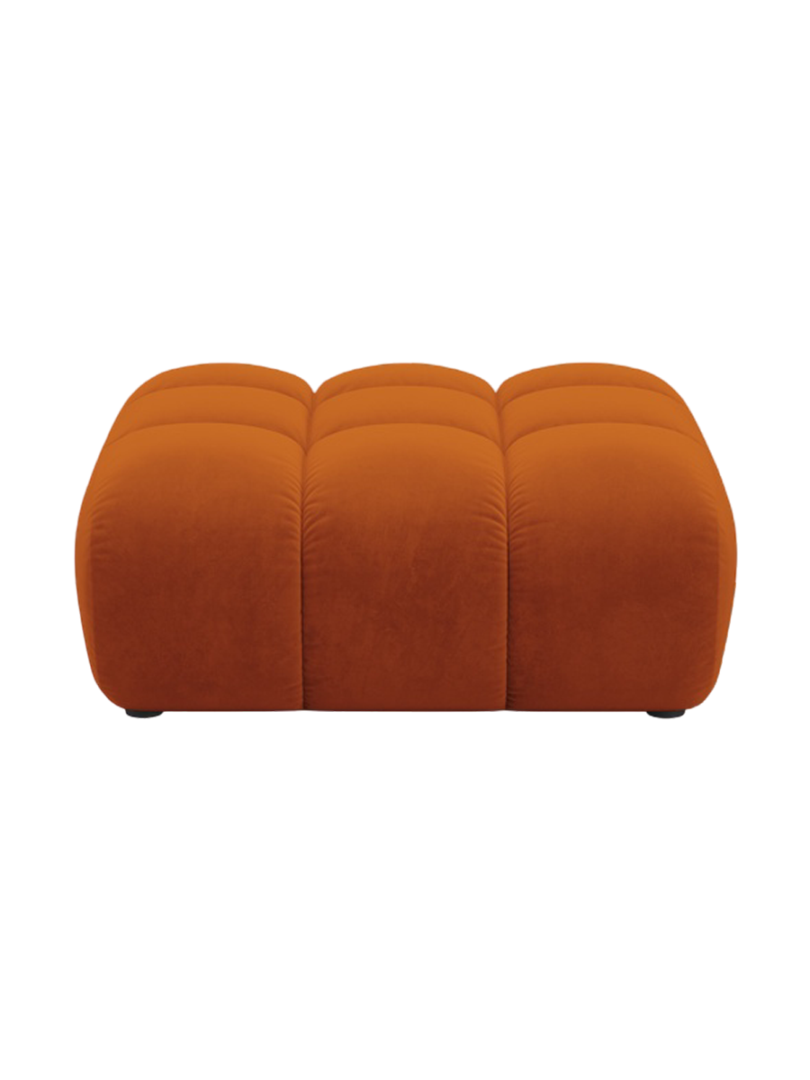 
"Arden" Design Ottoman - Velvet Terracotta