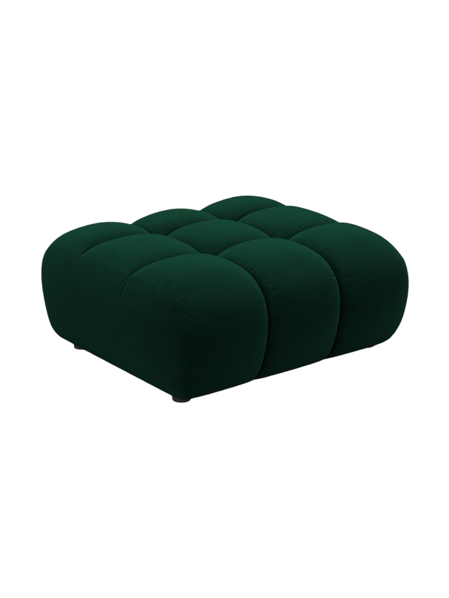 
"Arden" Design Ottoman - Velvet Bottle Green