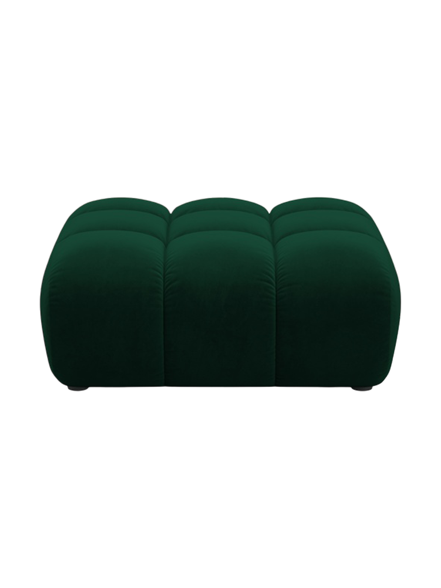 
"Arden" Design Ottoman - Velvet Bottle Green