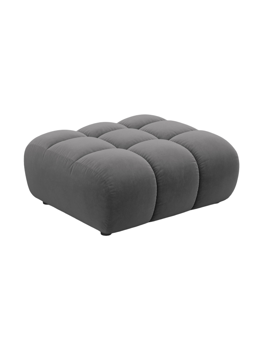 
"Arden" Design Ottoman - Velvet Grey