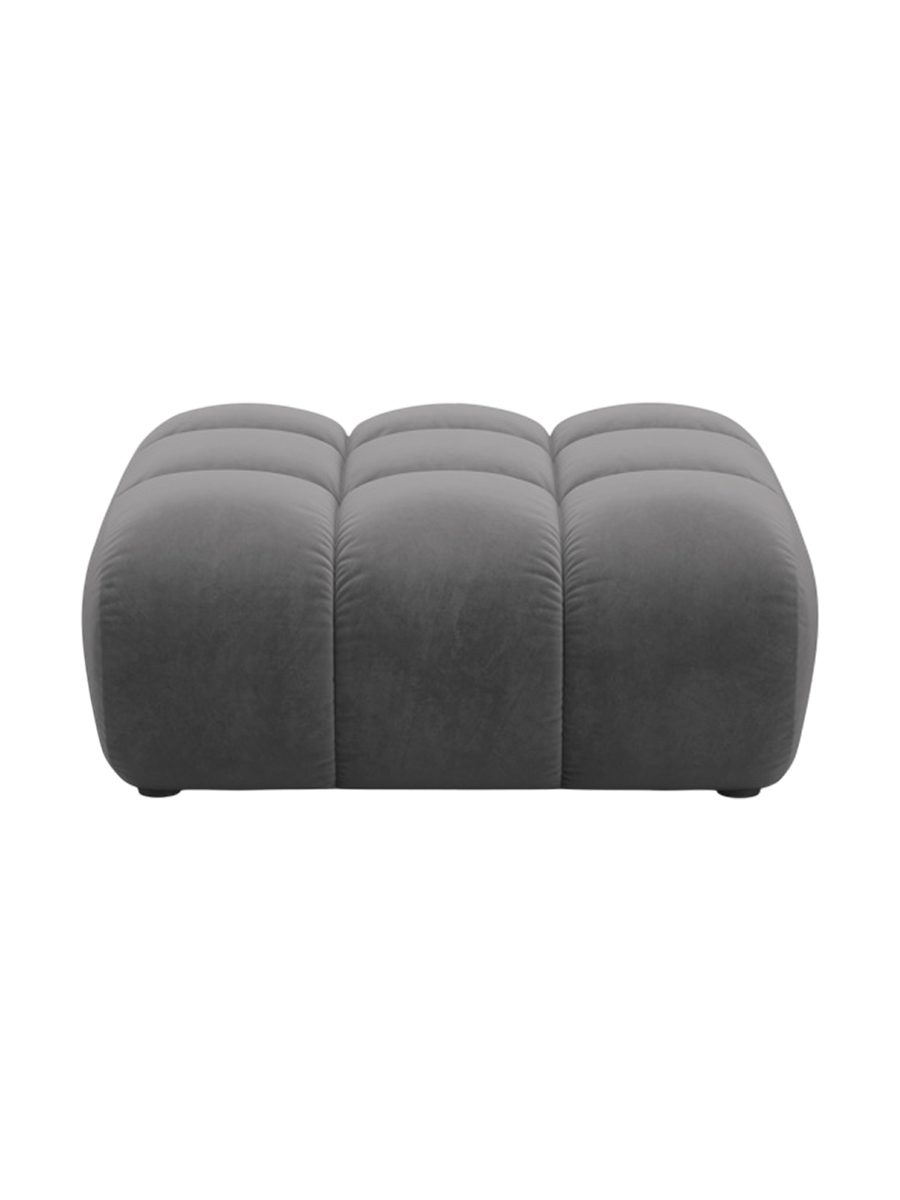 
"Arden" Design Ottoman - Velvet Grey
