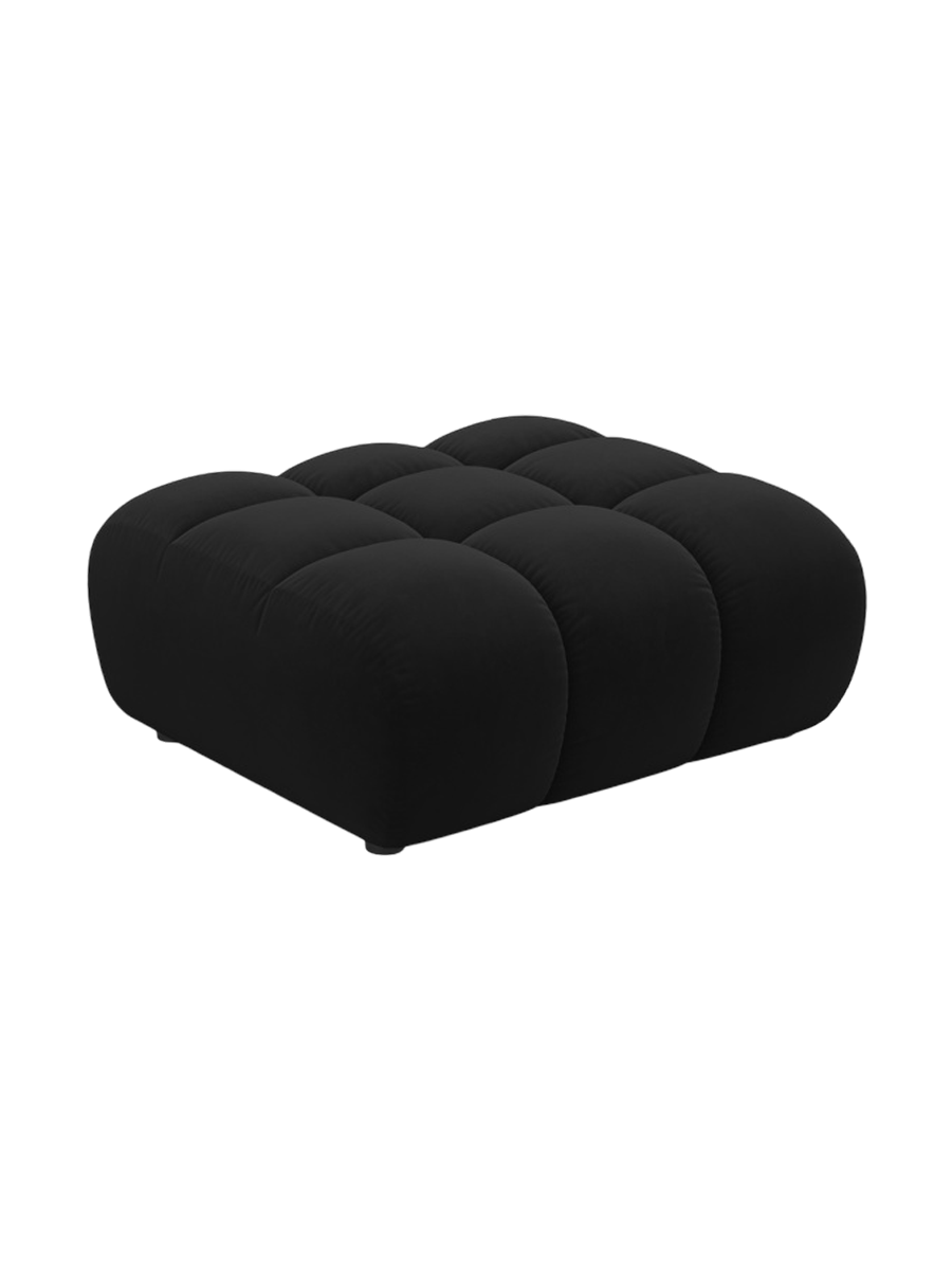 
"Arden" Design Ottoman - Velvet Black