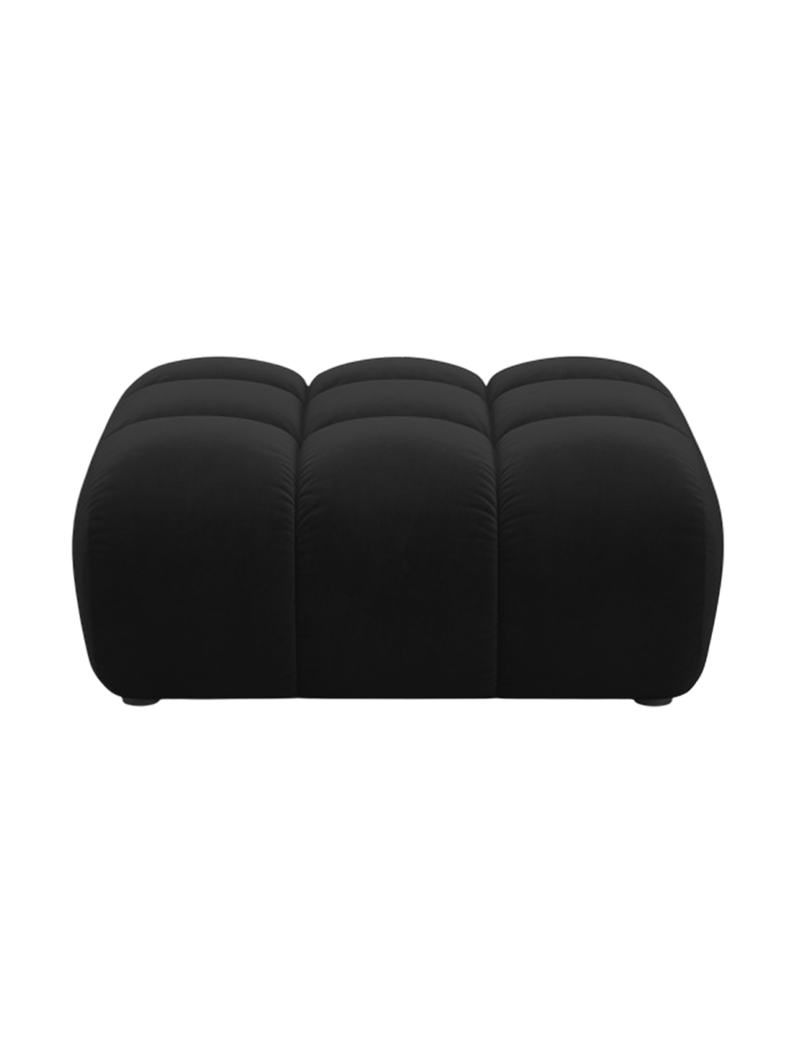 
"Arden" Design Ottoman - Velvet Black