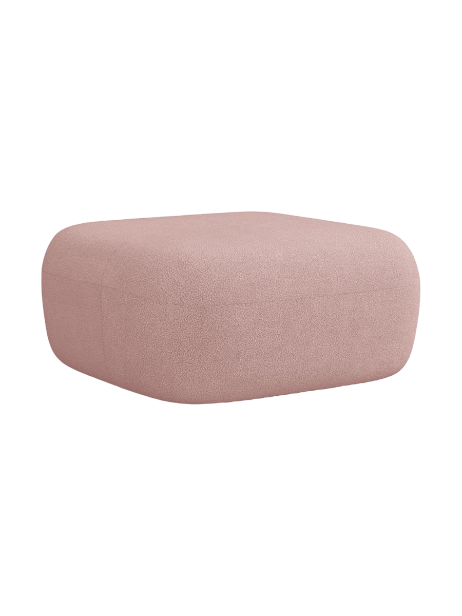 
Designer Ottoman "Estro" - Bouclé Powder Pink