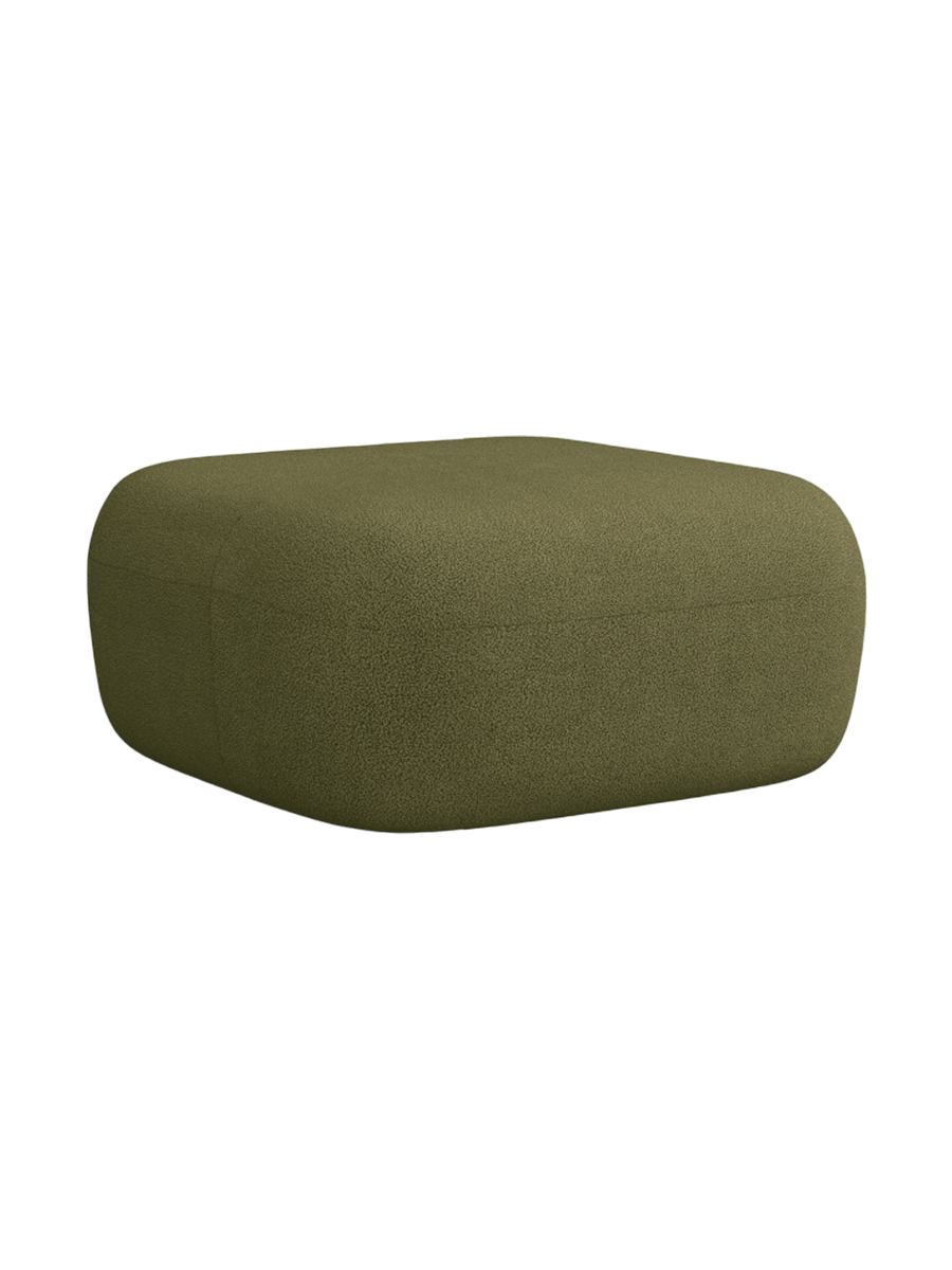 
Designer Ottoman "Estro" - Bouclé Green