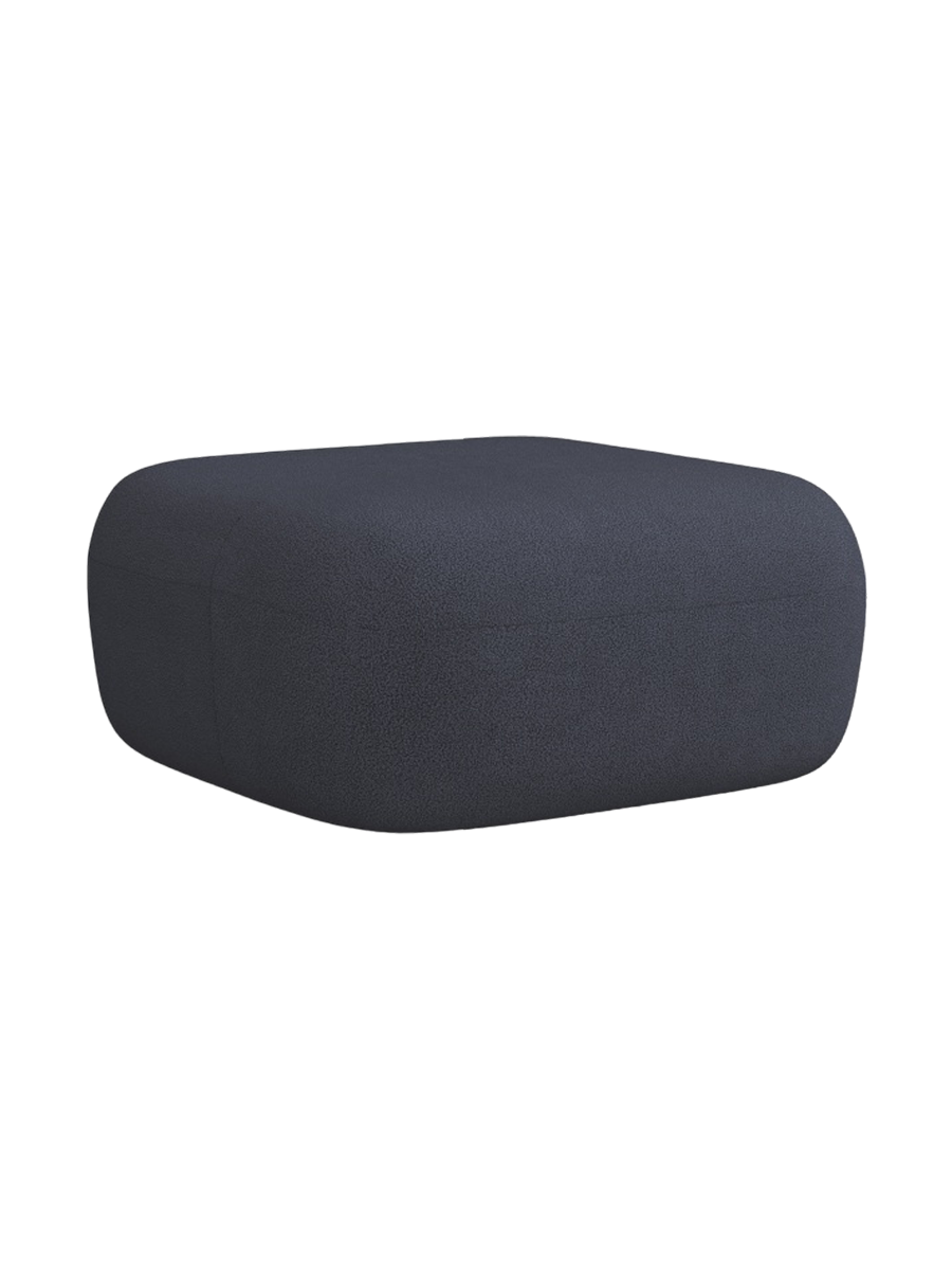 
Designer Ottoman "Estro" - Bouclé Dark Blue