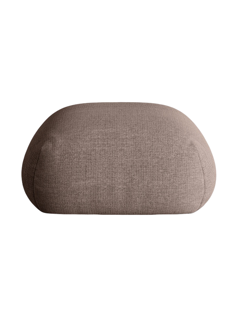 
Design Sitzpouf "Lony" - Strukturstoff Cappuccino