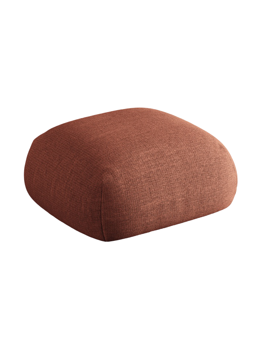 
Design Sitzpouf "Lony" - Strukturstoff Coral