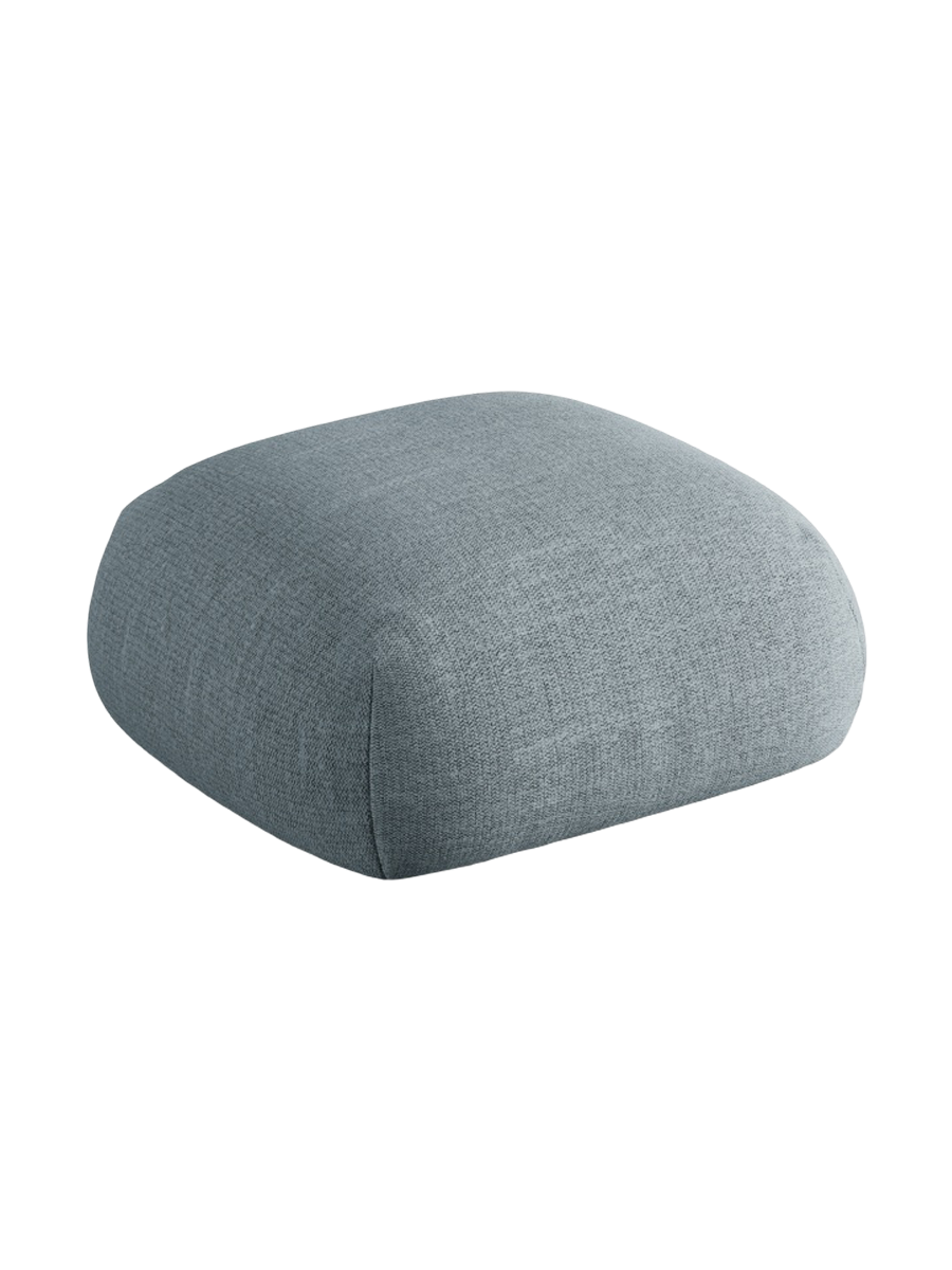 
Design Sitzpouf "Lony" - Strukturstoff Pastellblau
