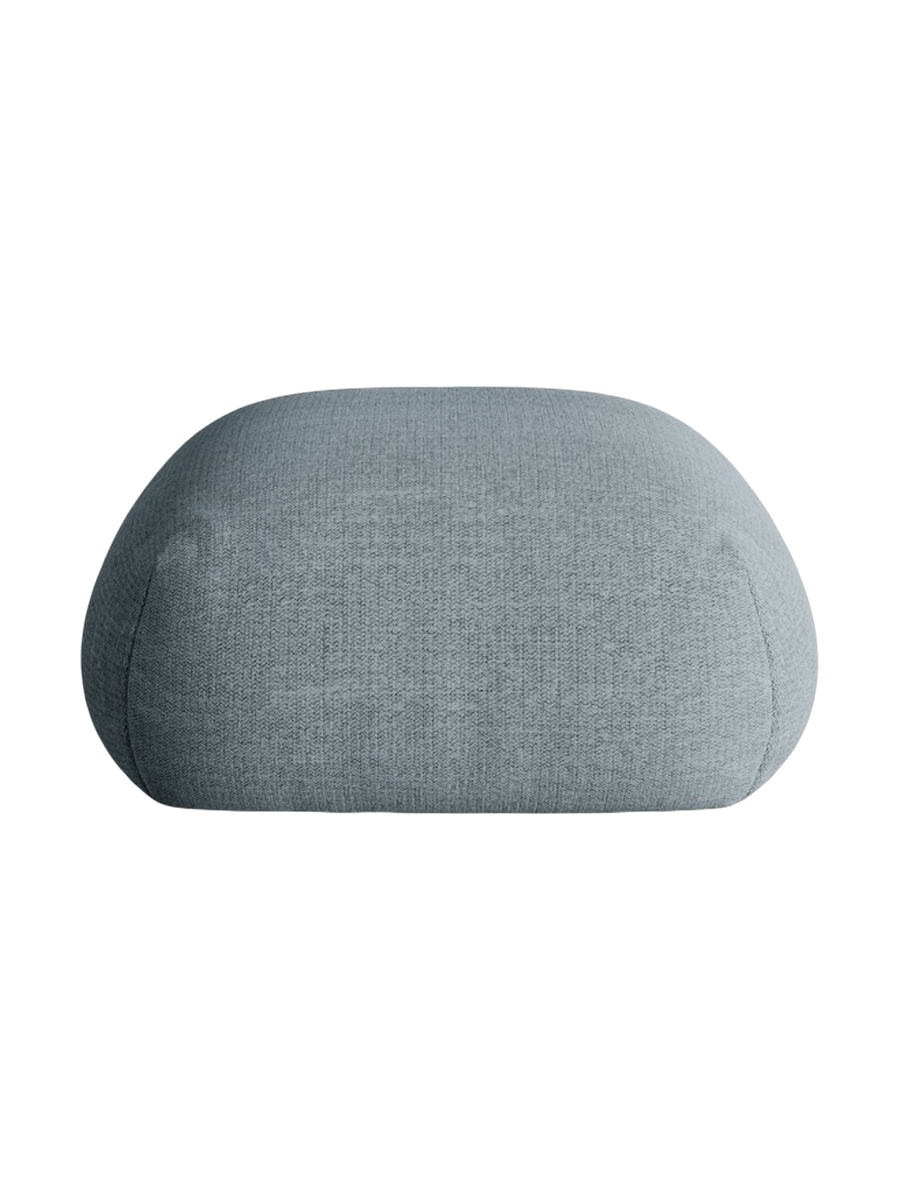 
Design Sitzpouf "Lony" - Strukturstoff Pastellblau