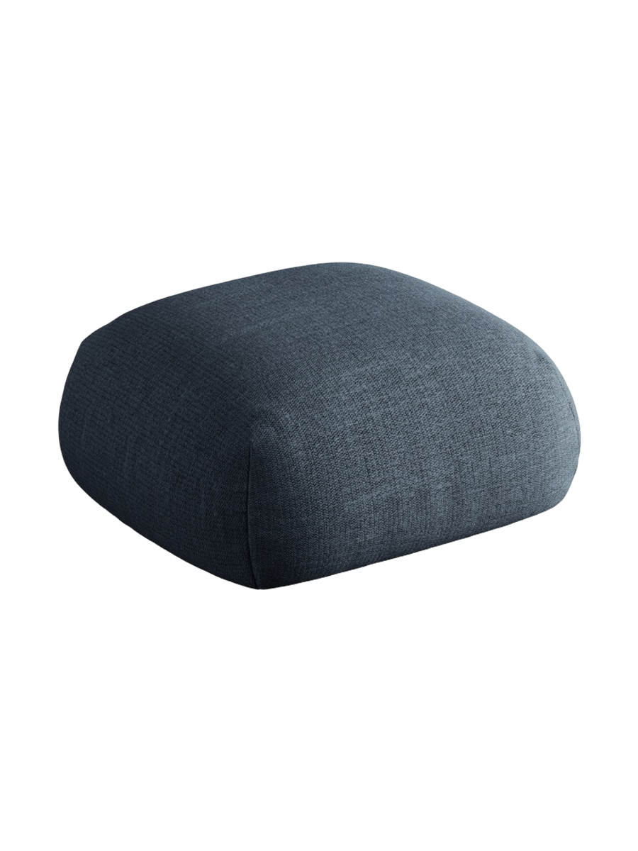
Design Sitzpouf "Lony" - Strukturstoff Dunkelblau